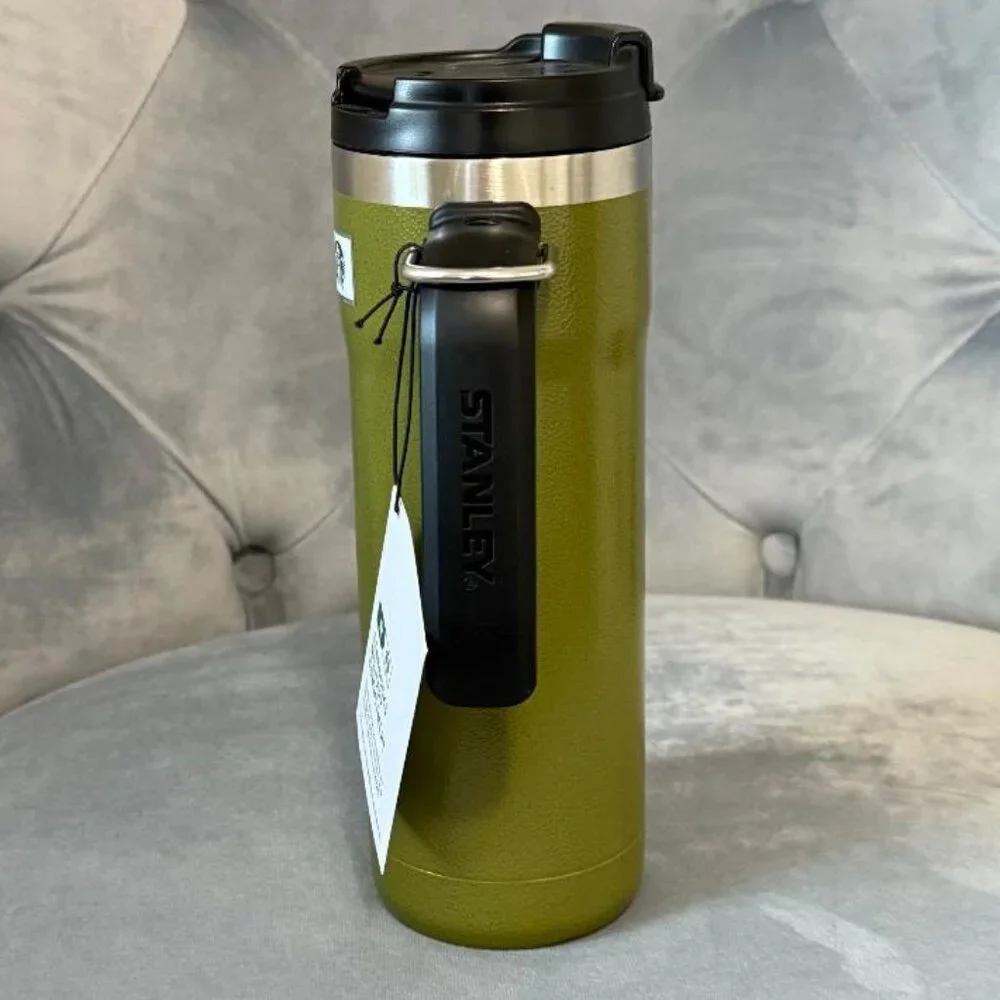 Stanley + Starbucks Military Green Stainless Steel Tumbler, 20 Fl Oz NWT - Picture 2 of 6